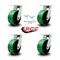 Service Caster 8 Inch Heavy Duty Green Poly on Cast Iron Swivel Caster Set with 2 Swivel Locks SCC-KP92S830-PUR-GB-BSL-2-S-2 - alternate 2